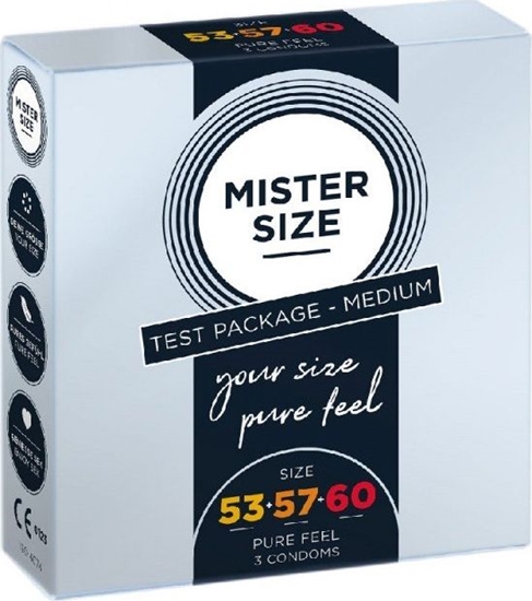 Picture of Mister Size Mister Size Condoms prezerwatywy dopasowane do rozmiaru 53mm 57mm 60mm 3szt.
