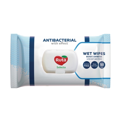 Изображение Mitrās salvetes Ruta Selecta antibakteriālas 50gab.