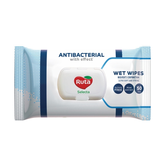 Изображение Mitrās salvetes Ruta Selecta antibakteriālas 50gab.