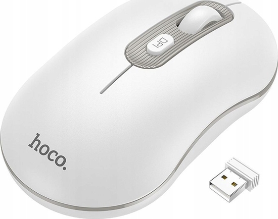 Picture of Mysz Hoco HOCO mysz komputerowa bezprzewodowa 2,4G 1600 dpi GM21 biaa
