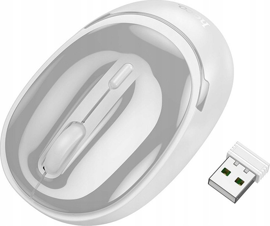 Изображение Mysz Hoco HOCO mysz komputerowa bezprzewodowa 2,4G 1600 dpi GM34 szaro biaa