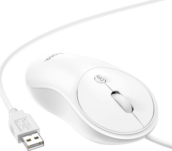 Picture of Mysz Hoco HOCO mysz komputerowa przewodowa USB A GM13 1,5 m biaa