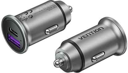 Attēls no MOBILE CHARGER CAR 30W USB/2P GRAY FFFH0 VENTION