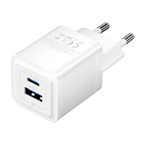 Picture of MOBILE CHARGER WALL 30W USB/2P WHITE FEQW0-EU VENTION
