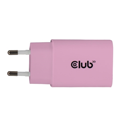 Attēls no MOBILE CHARGER WALL USB-C/2PACK 30W PINK CAC-3021 CLUB3D