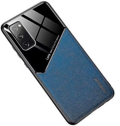 Attēls no Mocco Lens Leather Back Case for Apple Iphone 12 / 12 Pro Blue