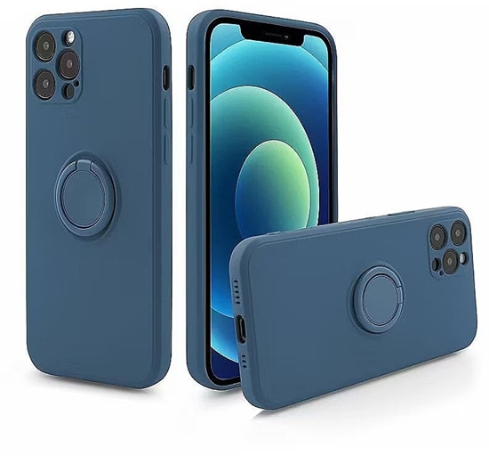 Picture of Mocco Pastel Ring Silicone Back Case for Samsung Galaxy S21 FE 5G Blue