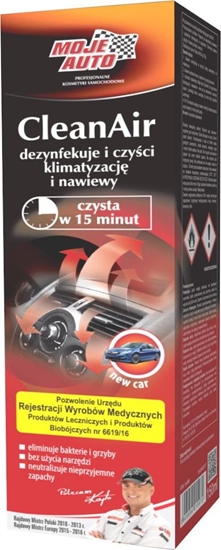 Изображение Moje Auto Moje Auto CleanAir odwieacz klimatyzacji i nawiewów 150ml - New Car uniwersalny (6407-uniw) - 6407-uniw