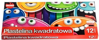 Изображение Mona Plastelina kwadratowa 12 kolorów