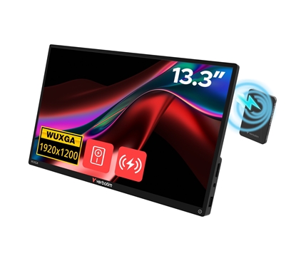 Picture of Monitor przenony dotykowy Verbatim ALU 13.3" WUXGA z powerbankiem 5000mAh czarny 32087