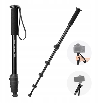 Изображение Monopod 2w1 Na Aparat Dslr Kamer 1/4"" 10kg 160cm 2w1 Kijek Nordic Walking / Kf09.138 / Ms16