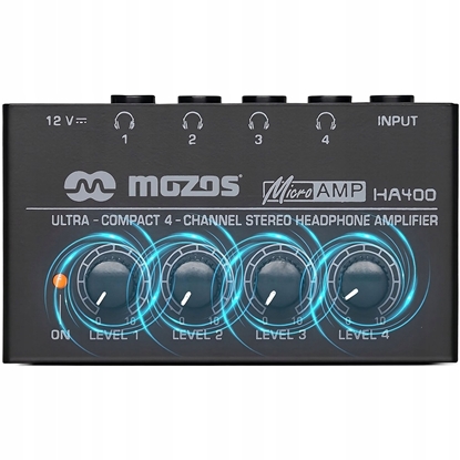 Picture of MOZOS HA400 4-KANAOWY WZMACNIACZ SUCHAWKOWY STEREO
