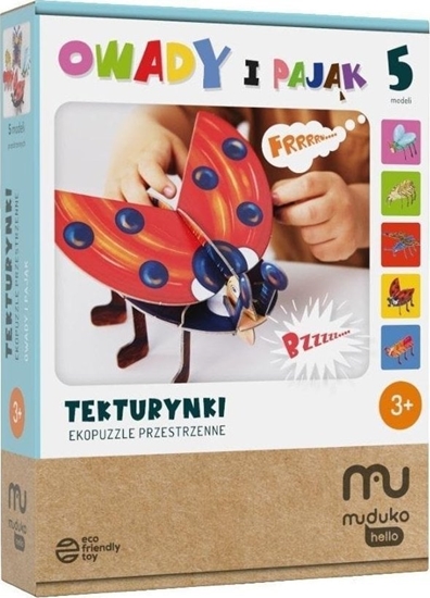Picture of Muduko Tekturynki Ekopuzzle przestrzenne Owady MUDUKO