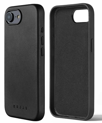 Attēls no Mujjo Full Leather Case - etui skórzane do iPhone 16e kompatybilne z Magsafe (black)