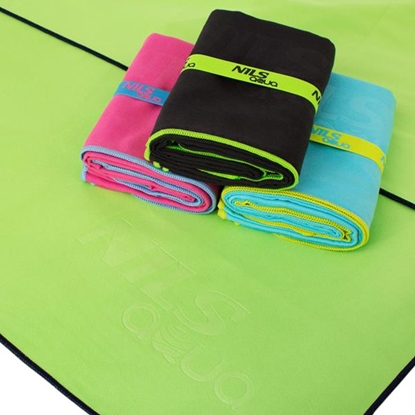 Attēls no NAR11 ROZA-ZILS MIKROŠĶIEDRAS DVIELIS 140x70 cm NILS AQUA