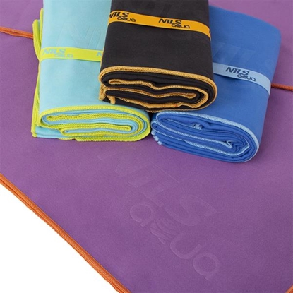 Picture of NAR12 DARK BLUE-LIGHT BLUE MICROFIBRE TOWEL 180x100 cm NILS AQUA