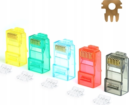 Picture of NetRack Wty k RJ45 UTP kat. 6, linka, Netrack, kolor MIX (100 szt)