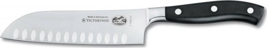 Picture of Nó Santoku Kuty Victorinox 7.7323.17G - 17 cm, POM, Ryflowany