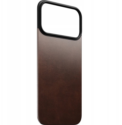 Attēls no NOMAD Magnetic Leather Back - nakadka magnetyczna na iPhone 17 Pro Max kompatybilna z MagSafe; skóra Horween (rustic brown)
