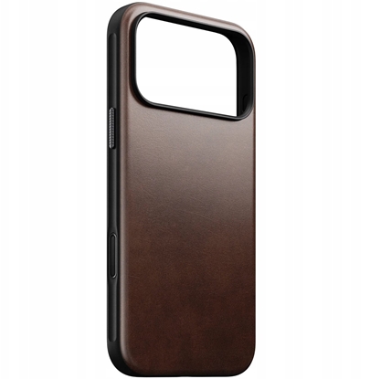 Изображение NOMAD Modern Leather Case - skórzane etui do iPhone 17 Pro kompatybilne z MagSafe; skóra Horween (rustic brown)