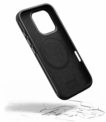 Изображение Nomad Modern Leather case, green chrome - iPhone 16 Pro Max