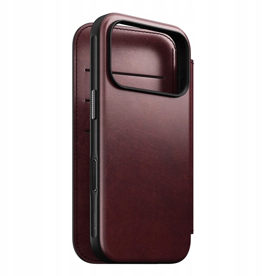 Picture of NOMAD Modern Leather Folio - skórzane etui do iPhone 17 Pro kompatybilne z MagSafe; skóra Horween (burgundy)