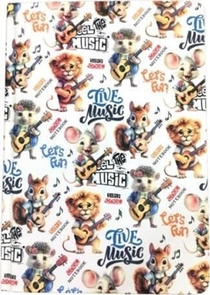 Picture of Notatnik A5/64K gadki Zwierzaki muzyka FRESH