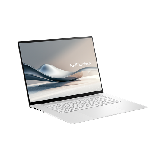 Изображение Notebook|ASUS|ZenBook Series|UM5606WA-RK217W|CPU  AMD Ryzen AI 9|365|2000 MHz|16"|2880x1800|RAM 24GB|LPDDR5x|SSD 1TB|AMD Radeon 880M Graphics|Integrated|ENG|Card Reader SD|Windows 11 Home|White|1.5 kg|90NB13M2-M00FV0