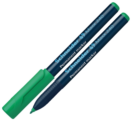 Picture of Noturīgais marķieris SCHNEIDER Maxx 240 konisks 1-2 mm, zaļš