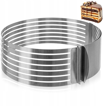 Attēls no Obrcz do krojenia biszkoptu regulowana stalowa 7-warstwowa 24-30 cm