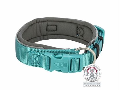 Изображение Obroa dla psa Trixie Premium Grafit Jasnoniebieski S/M 33-42 cm