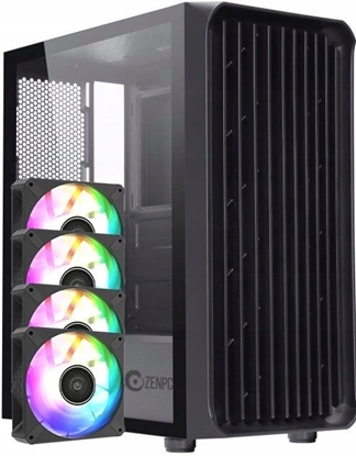 Attēls no Obudowa do komputera ZENPC Z3 Air Black 4x Fander P12 PWM PST ARGB
