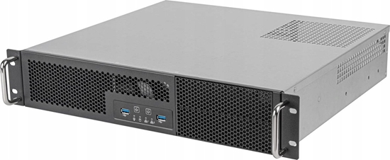 Изображение Obudowa SilverStone SilverStone SST-RM23-502-MINI - Rackmount Server Gehäuse, 2U, Micro-ATX - schwarz