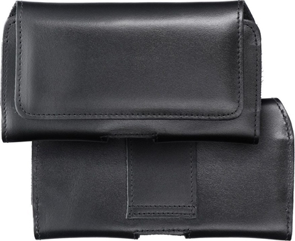 Picture of OEM Skórzana uniwersalna kabura pozioma do paska - ROYAL / czarny - Rozmiar 2XL - do SAMSUNG A21s / S20 ULTRA / S21 ULTRA / A70 / A71 / XIAOMI REDMI 9 / HUAWEI P SMART PRO