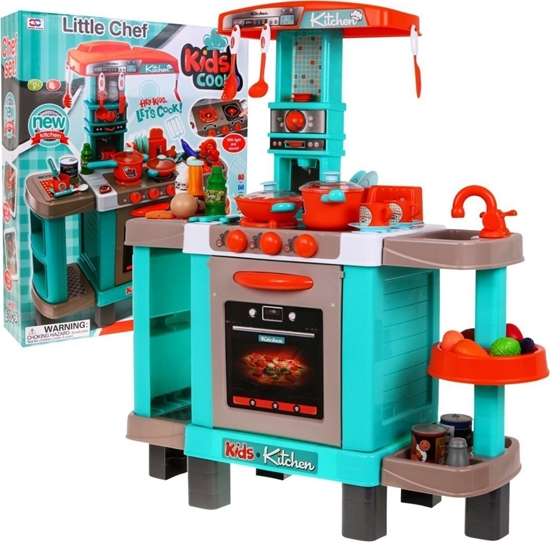 Picture of Ogromna Kuchnia z Okapem Niebieska