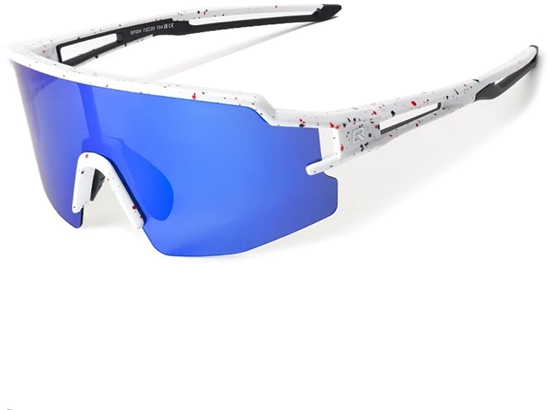 Picture of Okulary rowerowe Rockbros polaryzacyjne z ochron UV i wkadk korekcyjn niebieskie szka - biae