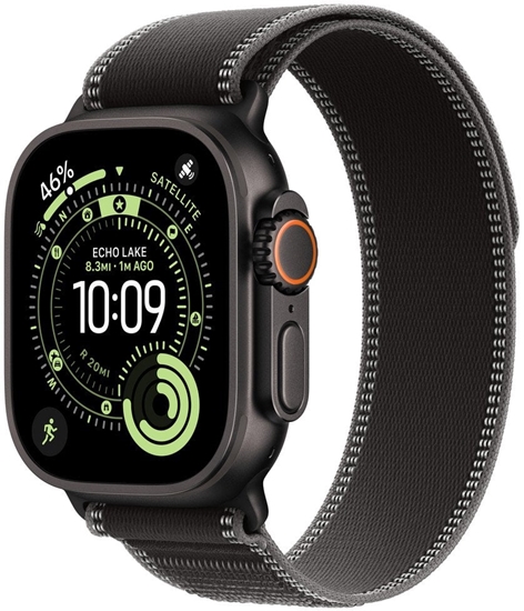 Изображение Apple 49mm Black/Charcoal Trail Loop - M/L - Black Titanium Finish | Apple