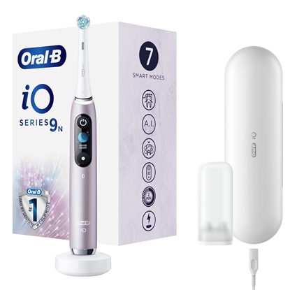 Attēls no Oral-B Electric Toothbrush | iO9 Series 9 | Rechargeable | For adults | Number of brush heads included 1 | Number of teeth brushing modes 7 | Rose Quartz