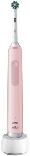 Изображение Oral-B Electric Toothbrush | Pro3 Pink X-Clean | Rechargeable | For adults | Number of brush heads included 1 | Number of teeth brushing modes 3 | Pink