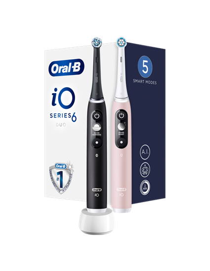 Picture of Oral-B iO6 DuoPack Electric Toothbrush, Black + Pink
