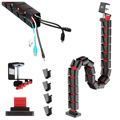 Изображение Organizer kabli, 1345mm czarno czerwony RS125