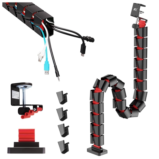 Изображение Organizer kabli, 1345mm czarno czerwony RS125