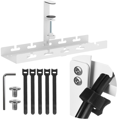 Picture of Organizer podbiurkowy na kable Maclean, max. obcienie 5kg, biay, MC-105 W