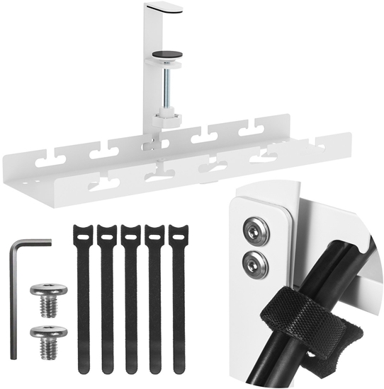 Picture of Organizer podbiurkowy na kable Maclean, max. obcienie 5kg, biay, MC-105 W