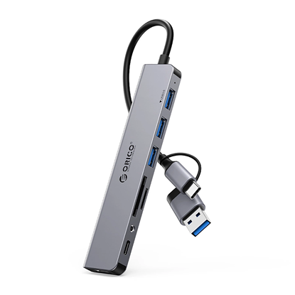 Attēls no Orico YSA8-U3 USB-A|USB-C Hub Docking Station 3x U