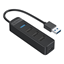 Изображение HUB USB Orico Adapter Hub Orico USB do USB 3.0 + 3x USB 2.0 (czarny)