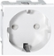 Picture of Orno NOEN GS, gniazdo moduowe 45x45mm 1x2P+Z, typ F schuko, 16A 250V, biae