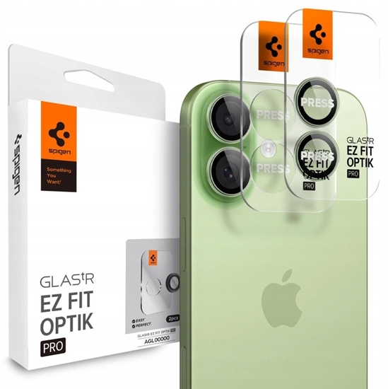 Picture of OSONA APARATU SPIGEN OPTIK PRO GLAS.TR EZ FIT CAMERA PROTECTOR 2-PACK IPHONE 16 / 16 PLUS / 17 GREEN