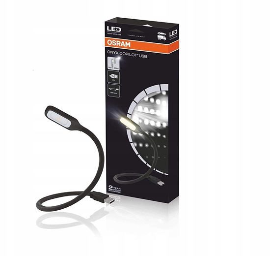 Изображение Osram Auto ONYX-USB ONYX COPILOT® USB LED (RGB) 5 V (L x B x H) 460 x 9 x 25 mm Bøjelig hals, Kan drejes, Kan drejes
