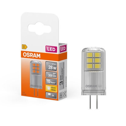 Picture of Osram LED PIN 12V Clear 28 Non-dim | G4 | 2.2 W | Warm White